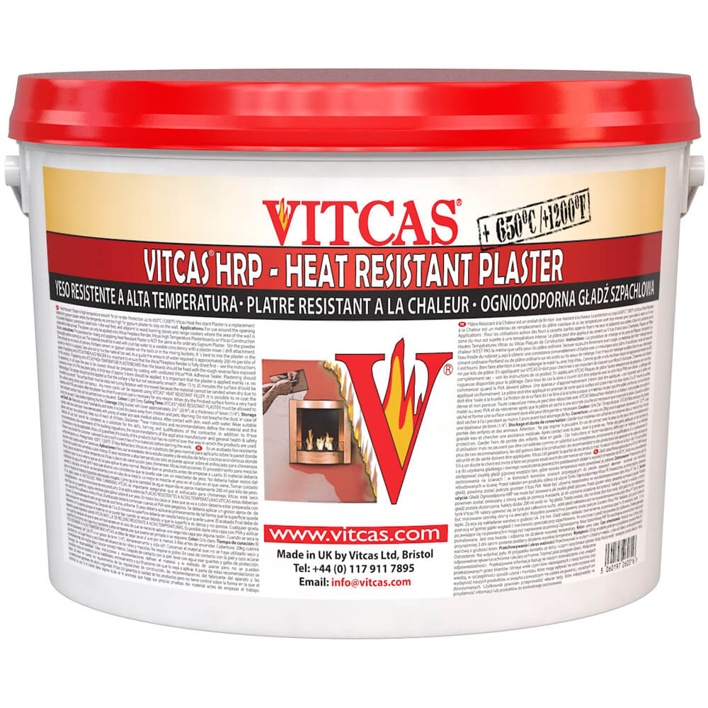 Vitcas Heat Resistant Plaster for suitable smooth finishes